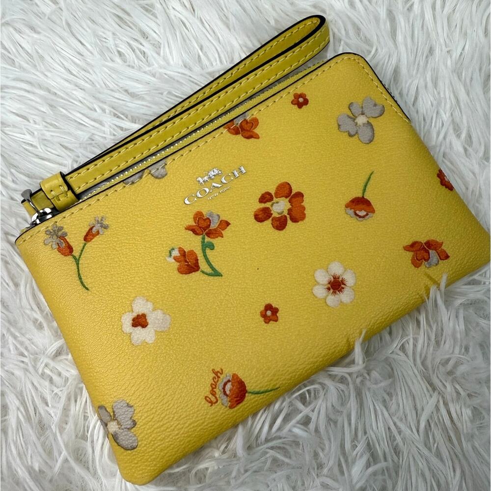 COACH Floral Zip Wristlet